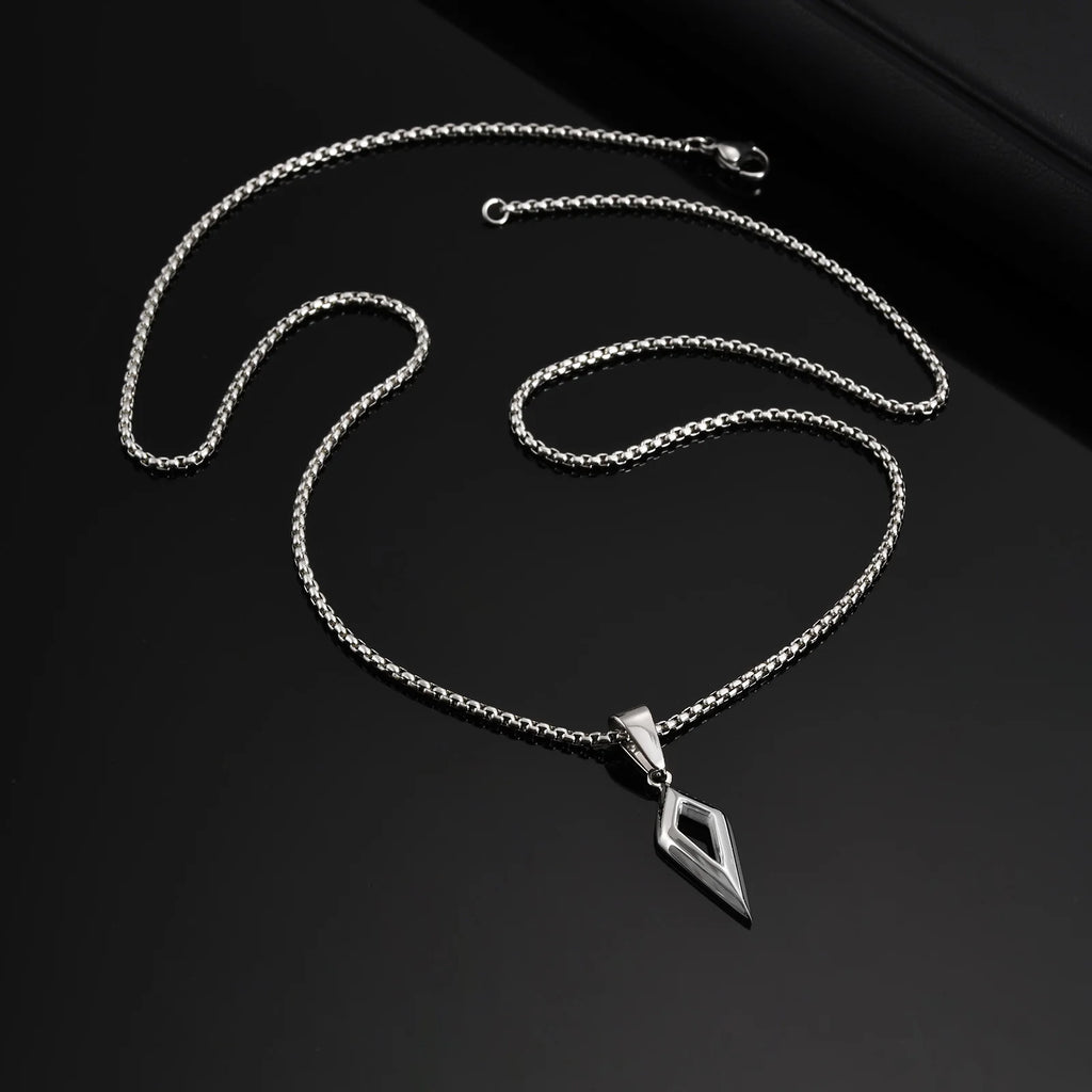 Modern Beveled Star Chain Necklace