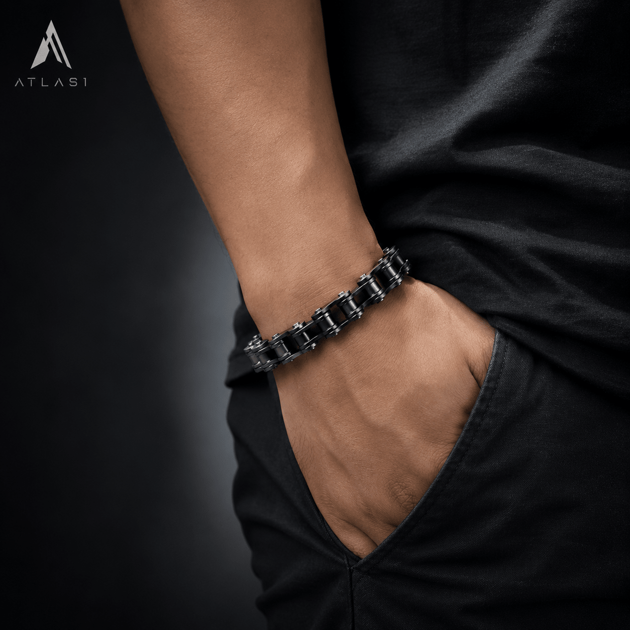 Mountain Bike Chain Bracelet Stainless Steel