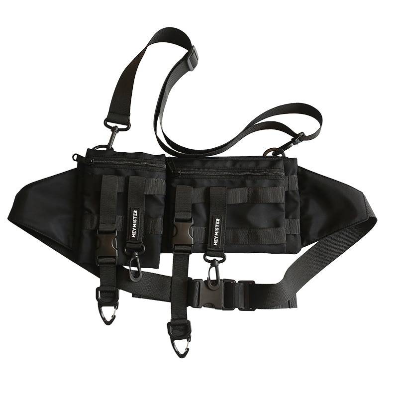 Multi-pocket Tactical Functional Waist Pack Techwear Casual Phone Pouch Outdoor Running Hip Hop Chest Rig Belt Bags Streetwear 