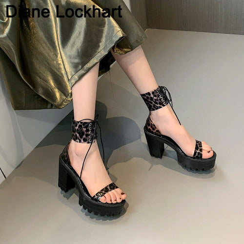 Neon Green PVC Jelly Sandals Open Toe Lace-up Gladiator High Heels Summer Shoes Platform Heel Transparent Sandals Big Size 43 