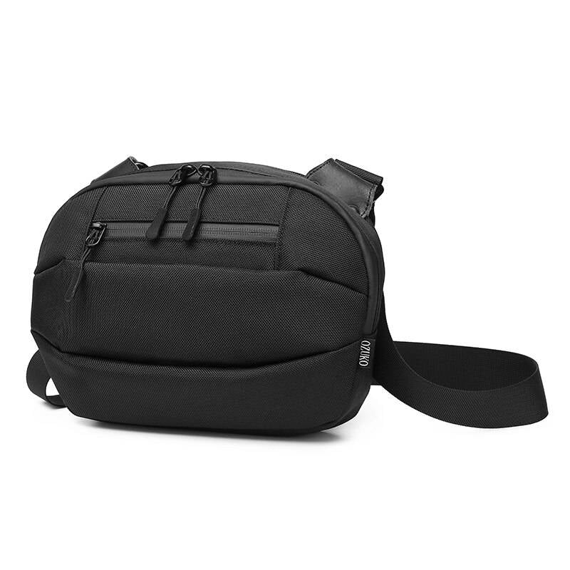 OZUKO New Men Shoulder Bag High Quality Waterproof Male Messenger Bags Fashion Crossbody Bag for Teenage Light Weight Travel Bag color: black 