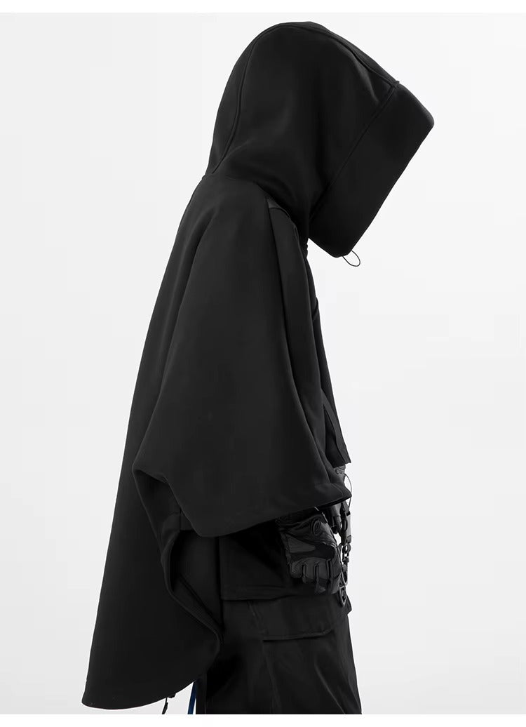 Oversized Techwear Hoodie With Straps