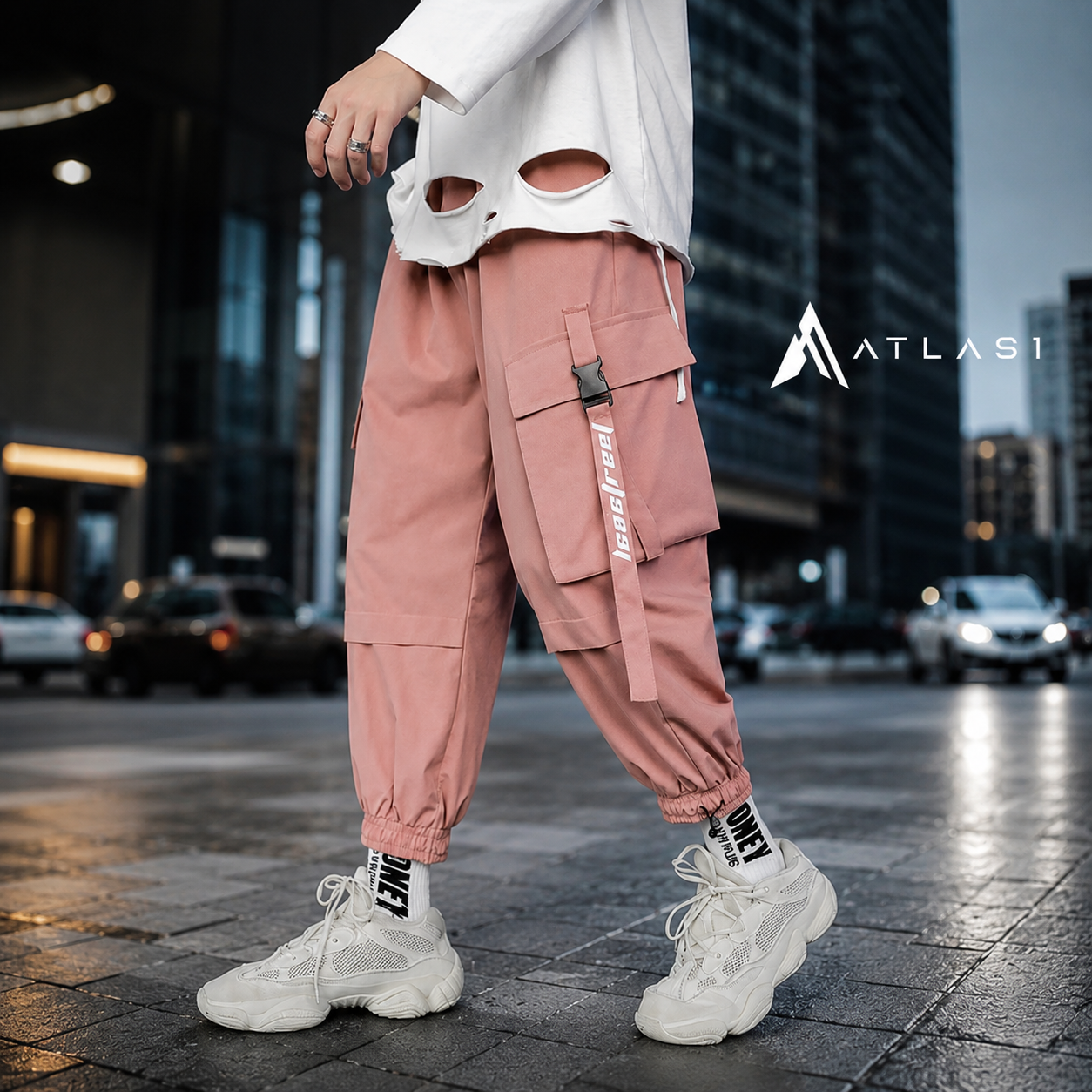 Pastel Techwear Streetwear Pants