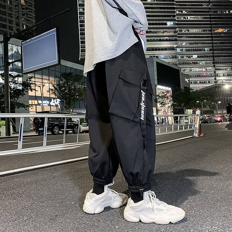 Pink Pastel Techwear Cargo Pants Men Joggers Sweatpants Oversize 5xl Plus Size Clothing Techwear Ankle-length Harem Trousers 