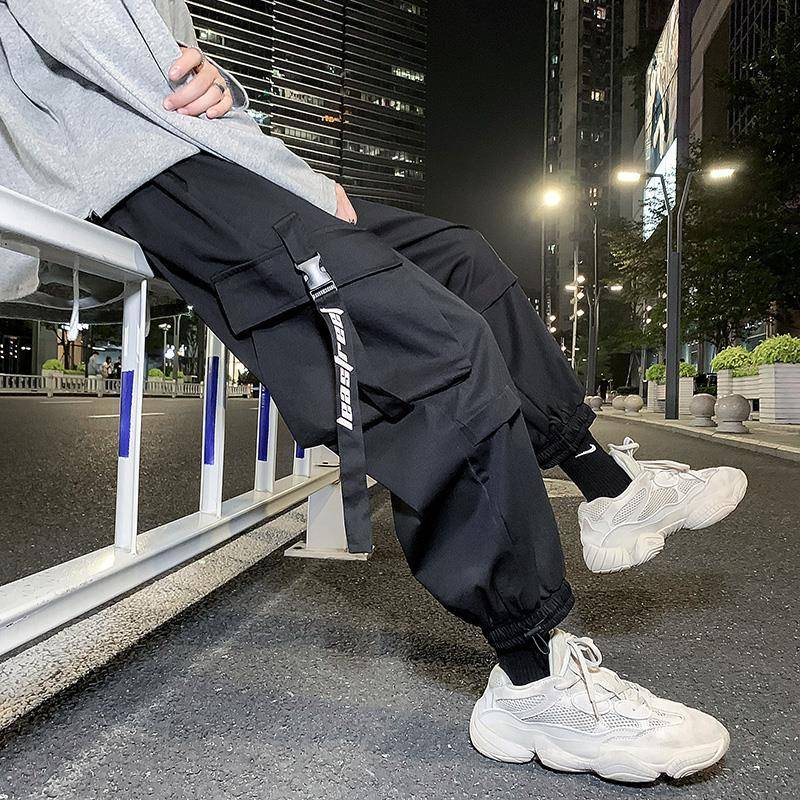 Pink Pastel Techwear Cargo Pants Men Joggers Sweatpants Oversize 5xl Plus Size Clothing Techwear Ankle-length Harem Trousers size: 5XL color: black 