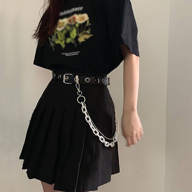 Punk Fashion Women Men Pants Waist Belt Chain Hip Hop Double Layer Chain Jeans Student Unisex Trousers Street Jewelry Gift 