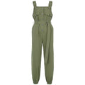 Punk Overalls Women Jumpsuits Pants Green Sashes Buckle Strappy Slim Autumn High Waist Winter Streetwear Harajuku Lady Jumpsuits size: M color: Army Green 