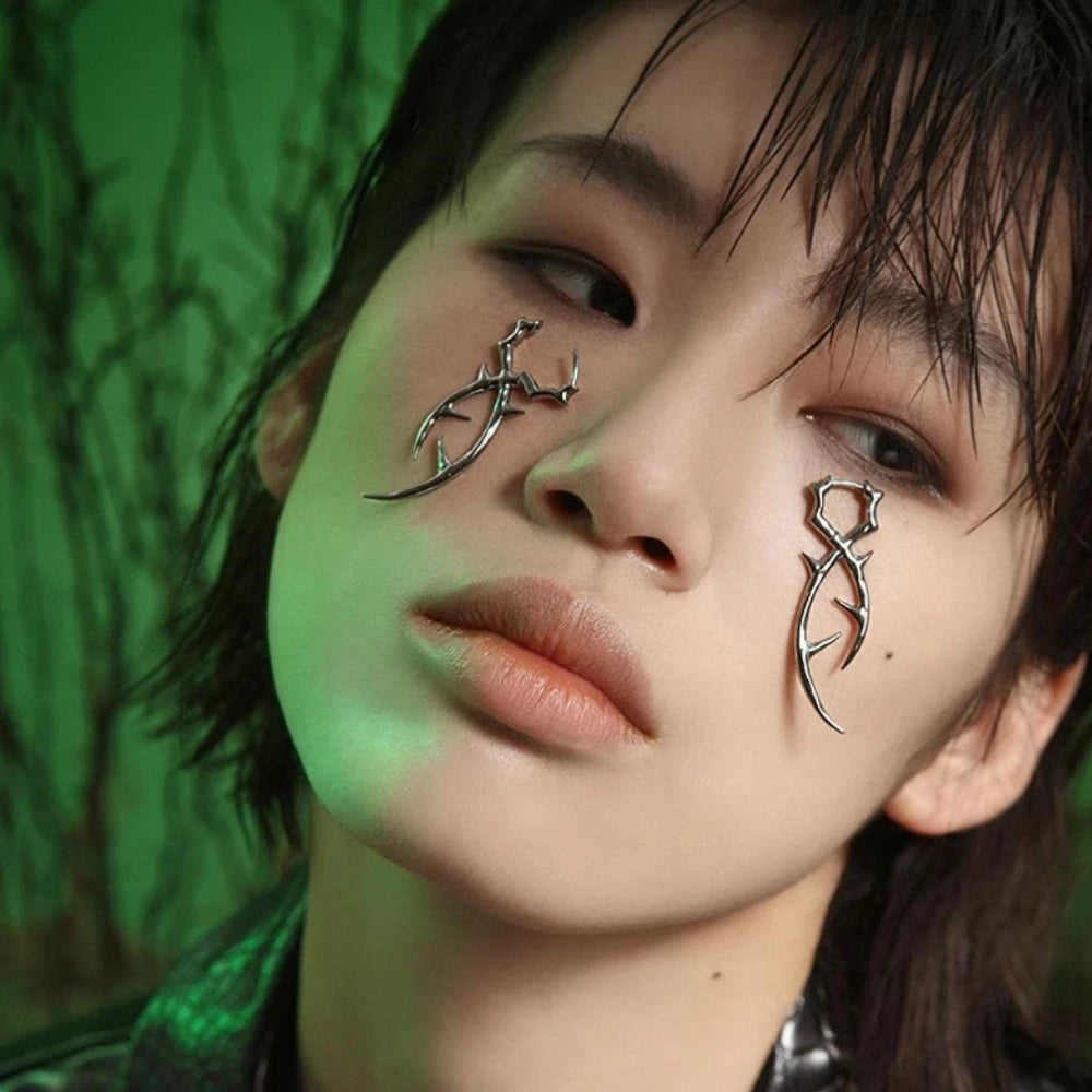Punk Goth Irregular Thorn Dangle Earrings