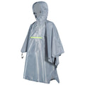 Rain Cape Men Women Raincoat Bicycle Waterproof Raincoat Rainwear with Reflector Rainproof Poncho with Reflective Strip color: Gray 