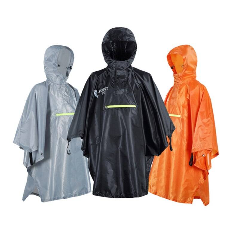 Rain Cape Men Women Raincoat Bicycle Waterproof Raincoat Rainwear with Reflector Rainproof Poncho with Reflective Strip 
