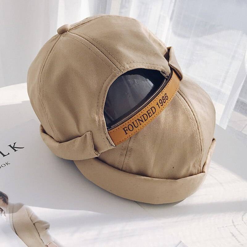 Retro Men Docker Cap Sailor Biker Women Winter Hat Casual Brimless Skull Loop Beanie Hat Solid Women Harajuku Korean Style Caps 