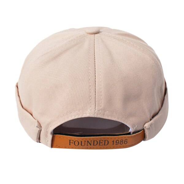 Retro Men Docker Cap Sailor Biker Women Winter Hat Casual Brimless Skull Loop Beanie Hat Solid Women Harajuku Korean Style Caps color: Khaki size: One Size 