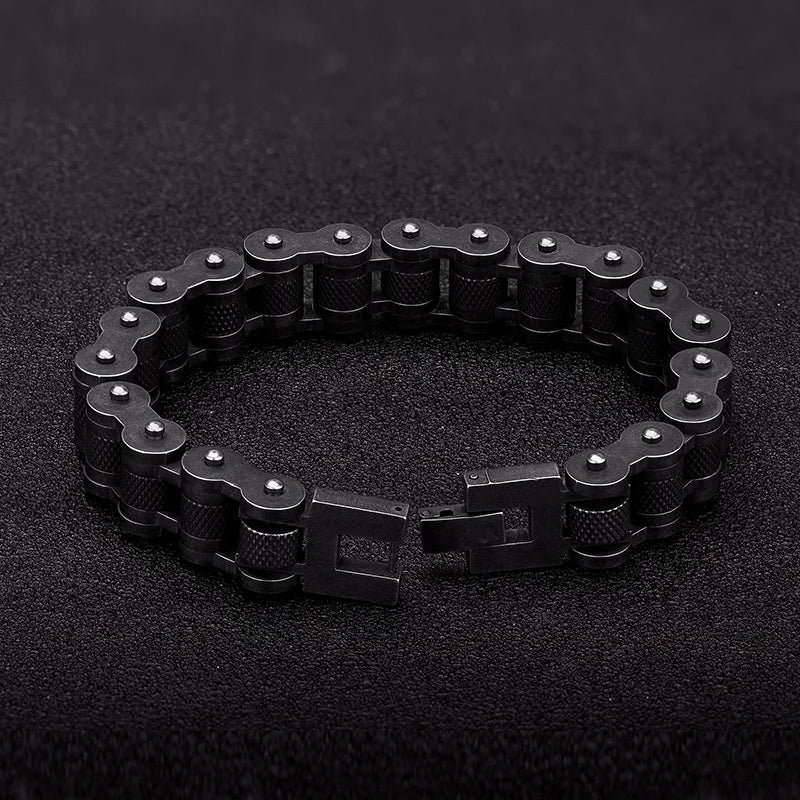 Retro Biker Chain Stainless Steel Bracelet