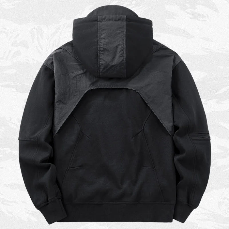 Men's Techwear Multi Pocket Patchwork Hoodie
