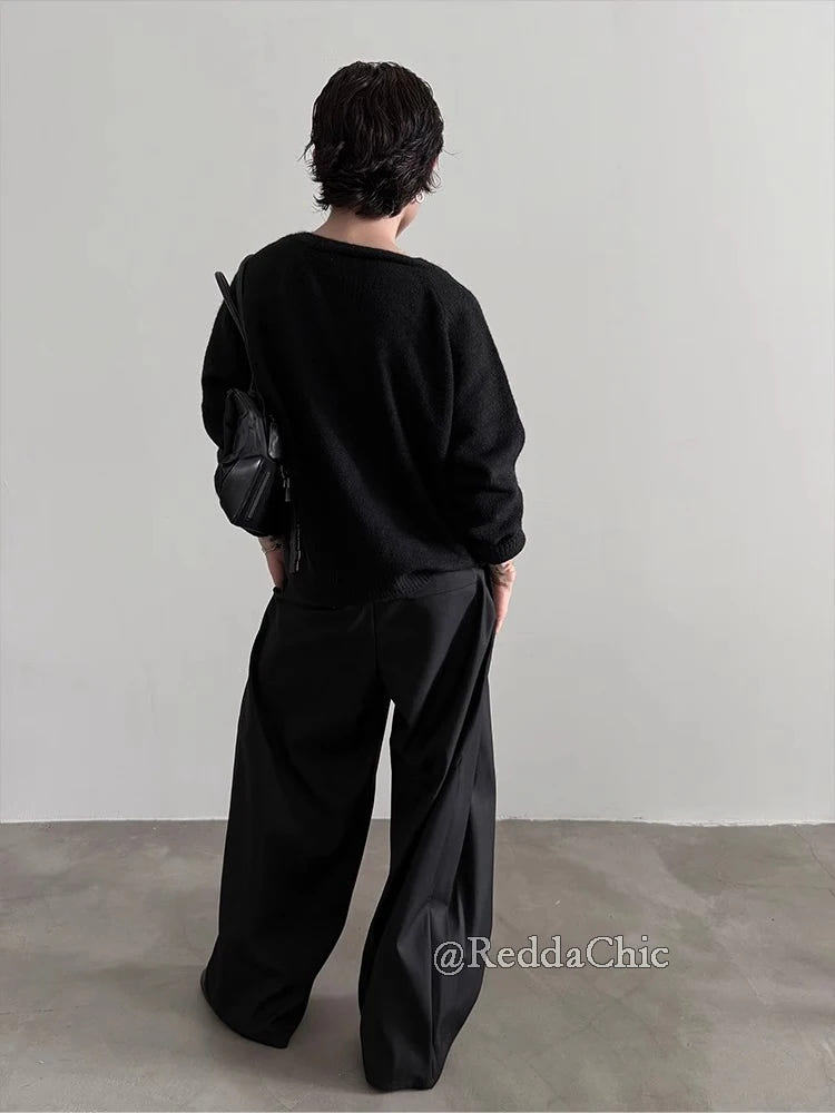 REDDACHiC Men's Pleated Wide Leg Trousers