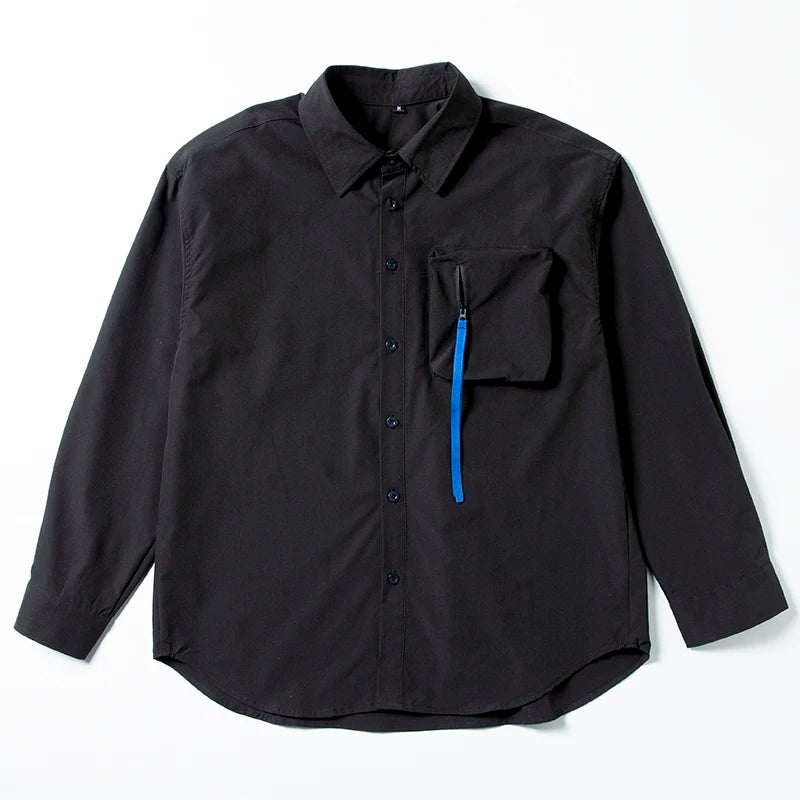 Harajuku Techwear Long Sleeve Overshirt Jacket For Men