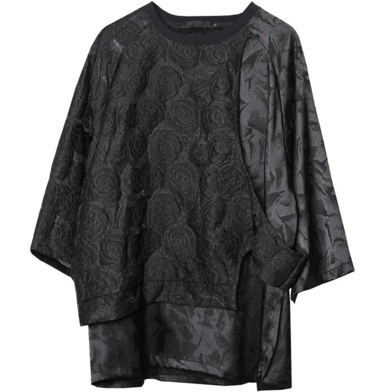 HKSH Men's Techwear Layered Short Sleeve Top