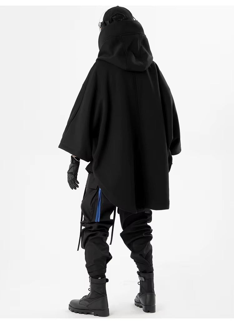 Oversized Techwear Hoodie With Straps