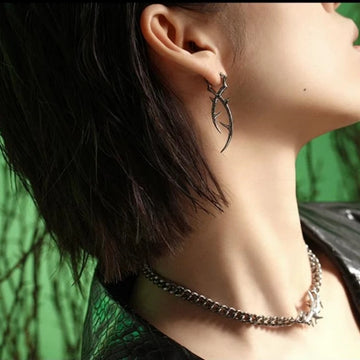 Punk Goth Irregular Thorn Dangle Earrings