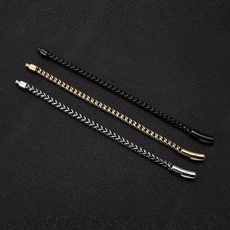 Men's Bicycle Chain Gold Plated Stainless Steel Bracelet