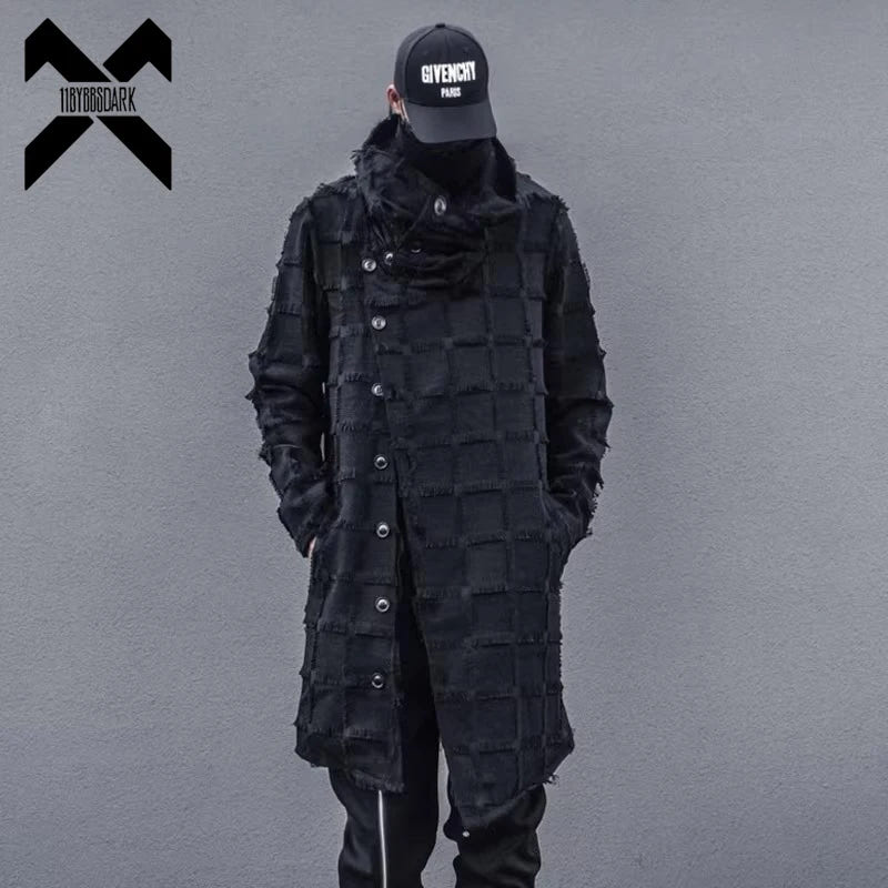 Men's Techwear Hooded Windbreaker Coat