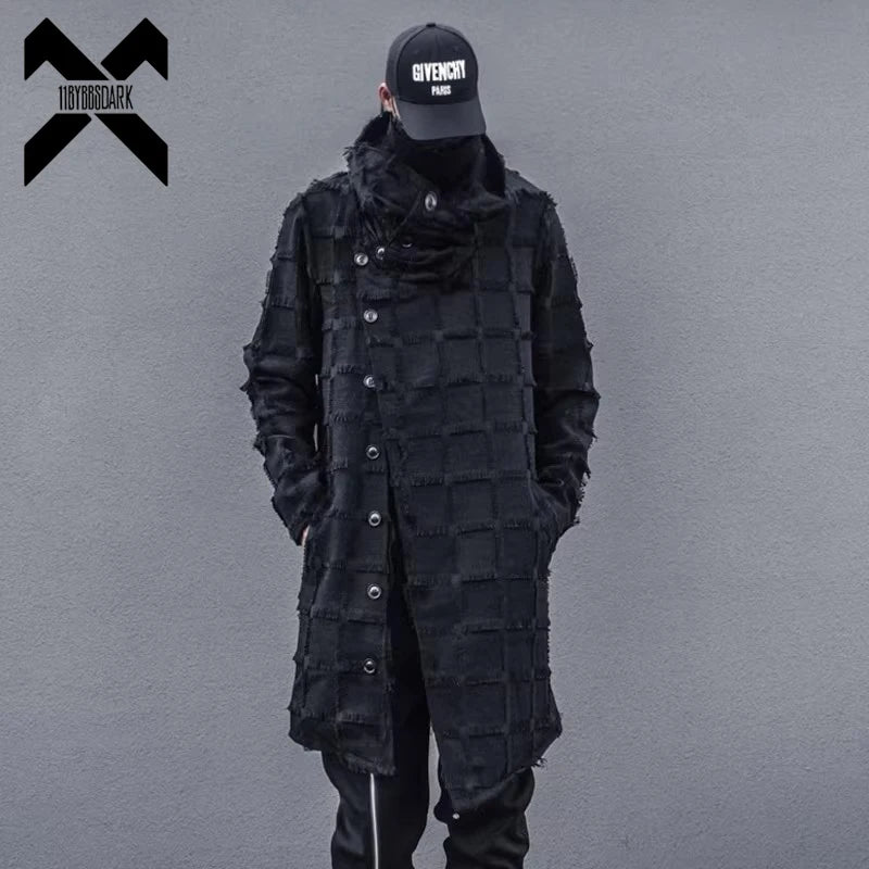 Men's Techwear Hooded Windbreaker Coat