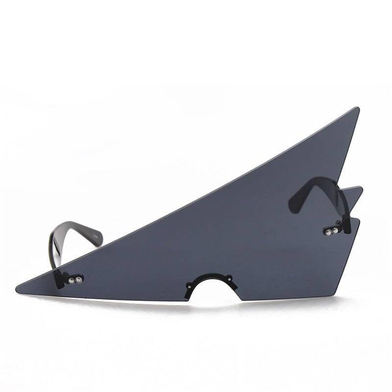 Sella 2020 New Triangle One Piece Oversized Sunglasses Men Women Party Street Style Red Yellow Tint Lens Eyewear 