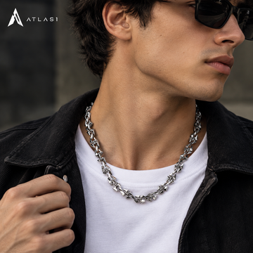 Silver Letter Z Link Chain Necklace