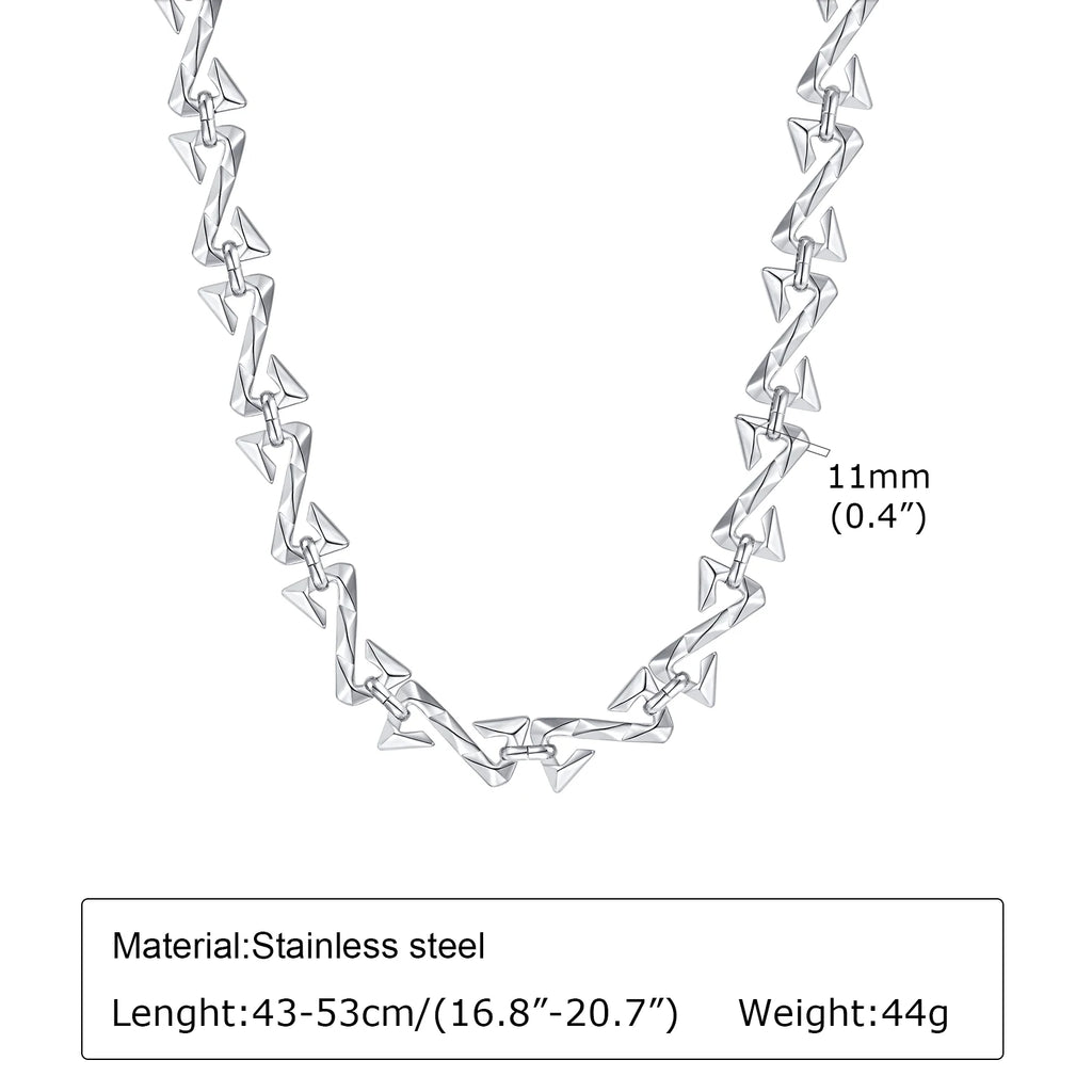 Silver Letter Z Link Chain Necklace