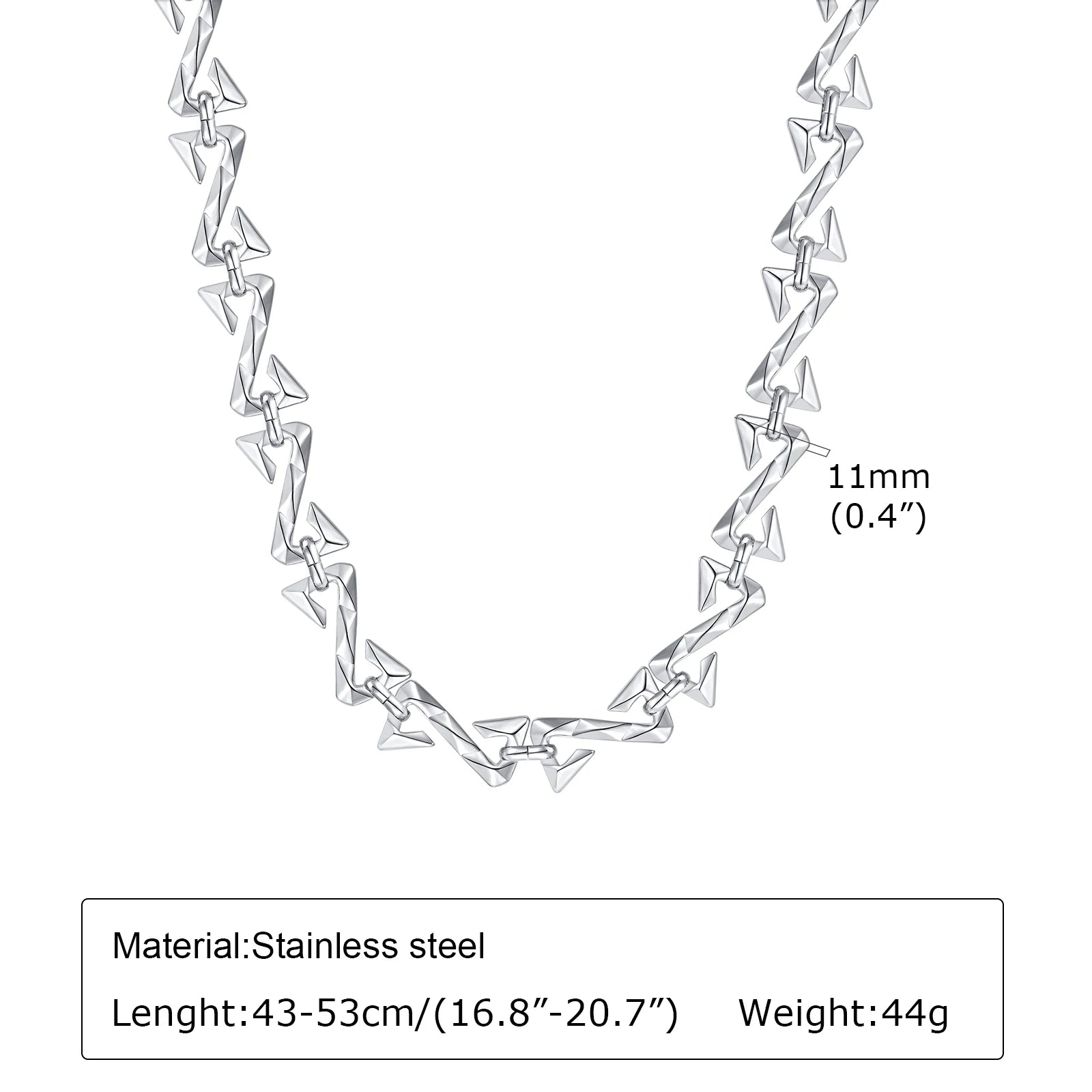 Silver Letter Z Link Chain Necklace