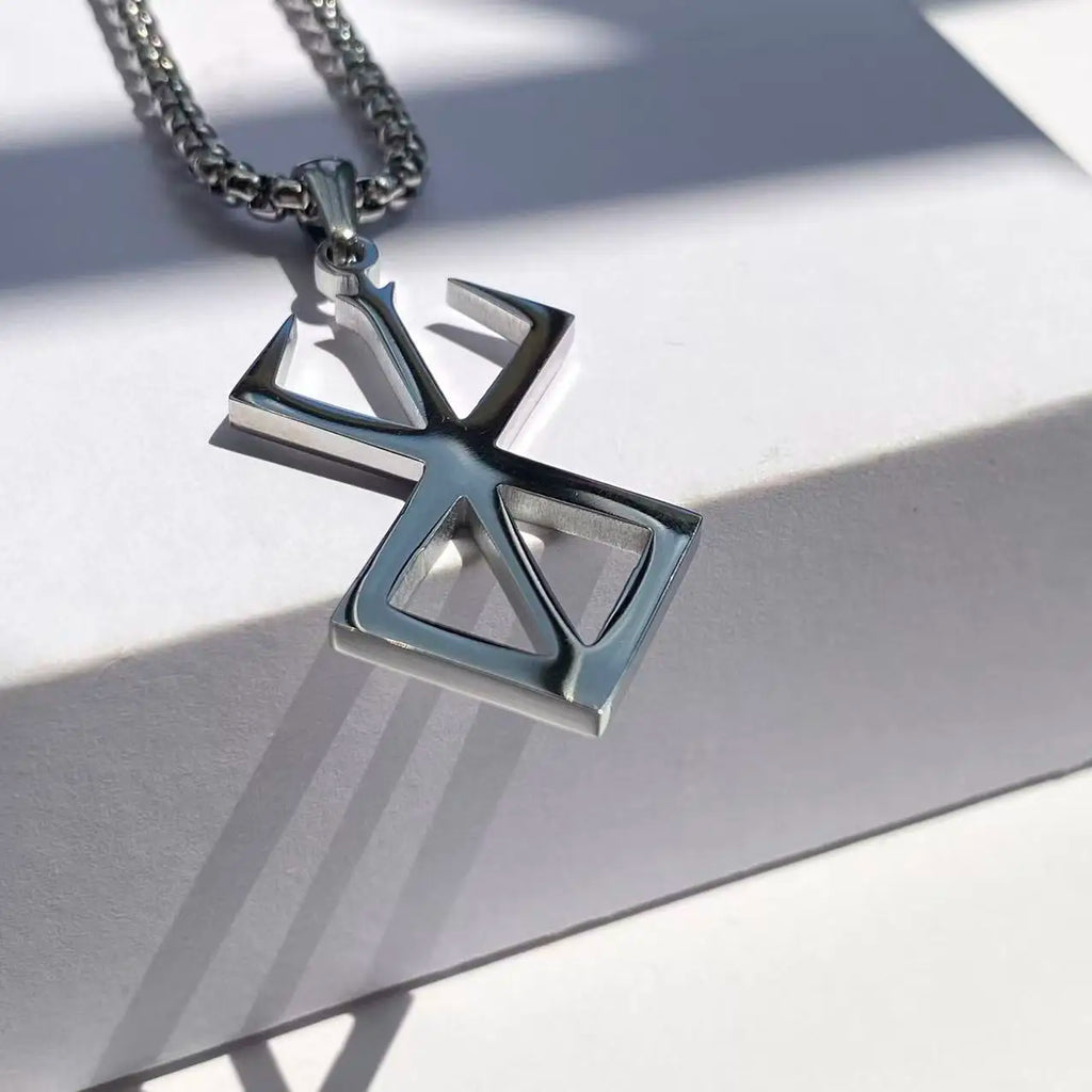 Stainless Steel Berserker Rune Symbol Necklace