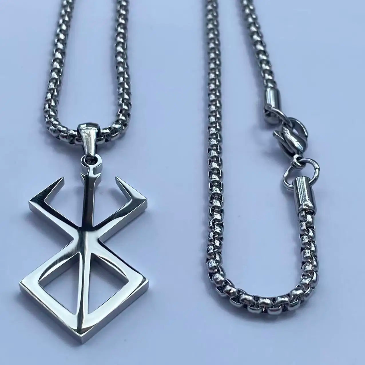 Stainless Steel Berserker Rune Symbol Necklace