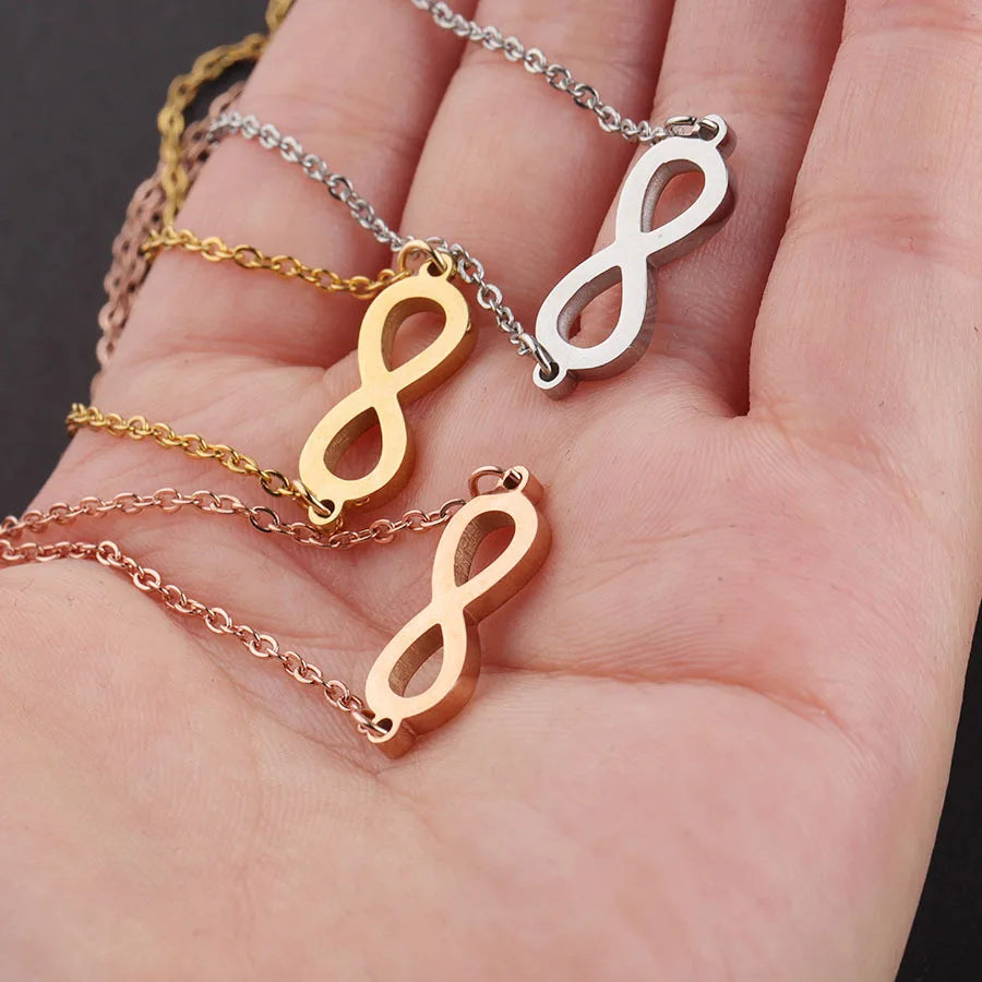 Stainless Steel Infinity Symbol Pendant Necklace