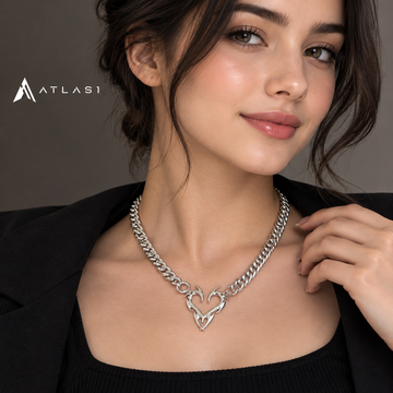 Stainless Steel Thorn Heart Choker Necklace