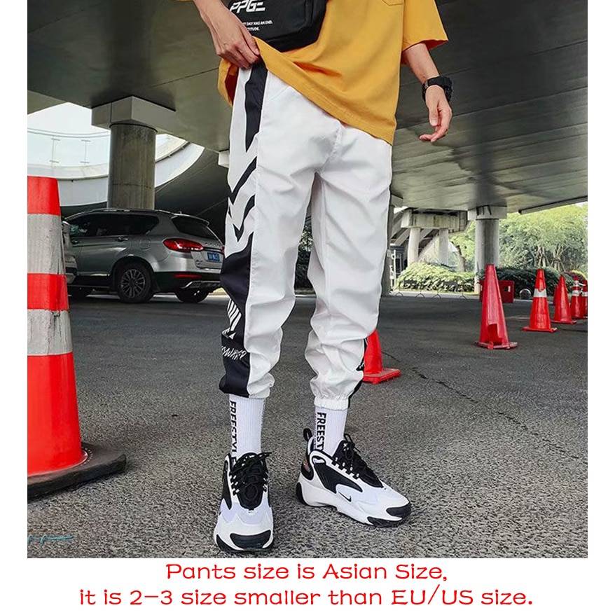 Streetwear Hip hop Joggers Pants Men Loose Harem Pants Ankle Length Trousers Sport Casual Sweatpants White Techwear 
