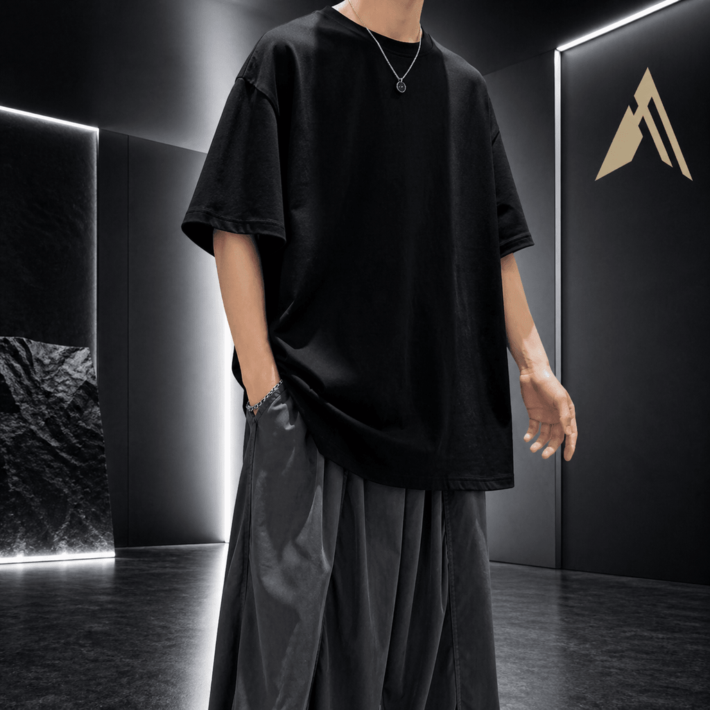 Summer Oversized Cotton Streetwear Tee Men