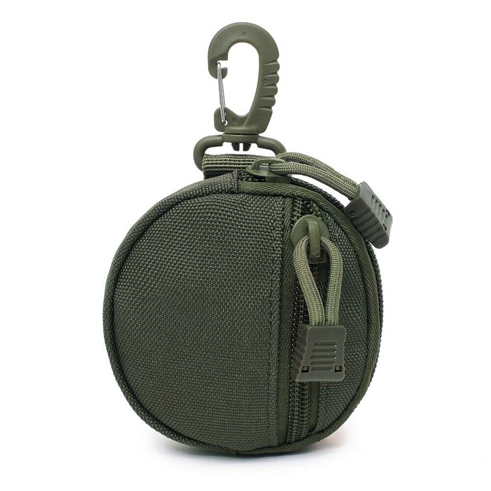 Tactical EDC Pouch Military Key Earphone Holder Men Coin Wallet Purses Army Coin Pocket with Hook Waist Belt Bag for Hunting color: Style 2 Green 