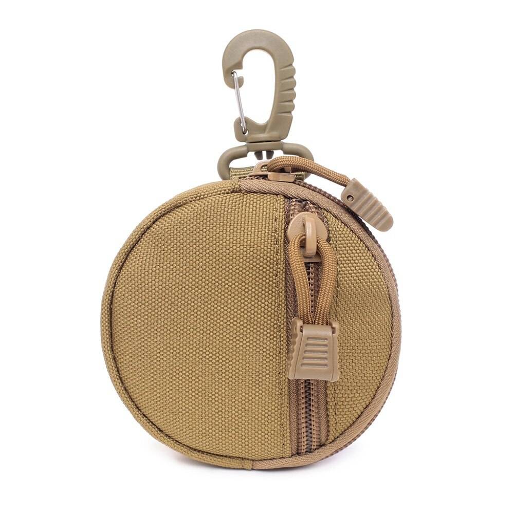 Tactical EDC Pouch Military Key Earphone Holder Men Coin Wallet Purses Army Coin Pocket with Hook Waist Belt Bag for Hunting color: Style 2 Tan 