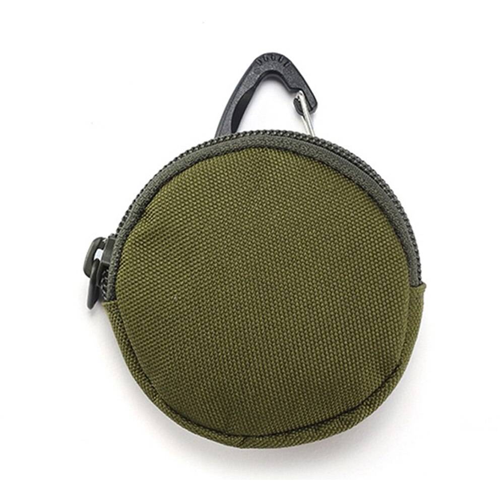 Tactical EDC Pouch Military Key Earphone Holder Men Coin Wallet Purses Army Coin Pocket with Hook Waist Belt Bag for Hunting color: Style 1 Green 