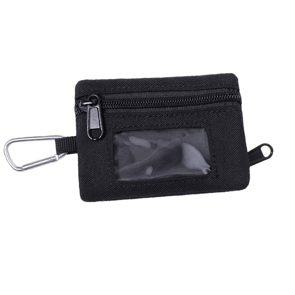 Tactical Wallet EDC Molle Pouch Portable Key Card Case Outdoor Sports Coin Purse Hunting Bag Zipper Pack Multifunctional Bag color: black 