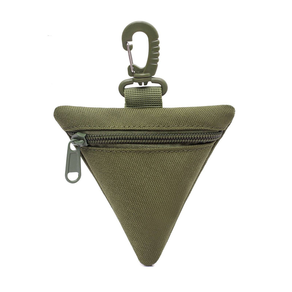 Tactical Wallet EDC Molle Pouch Portable Key Card Case Outdoor Sports Coin Purse Hunting Bag Zipper Pack Multifunctional Bag color: Green 