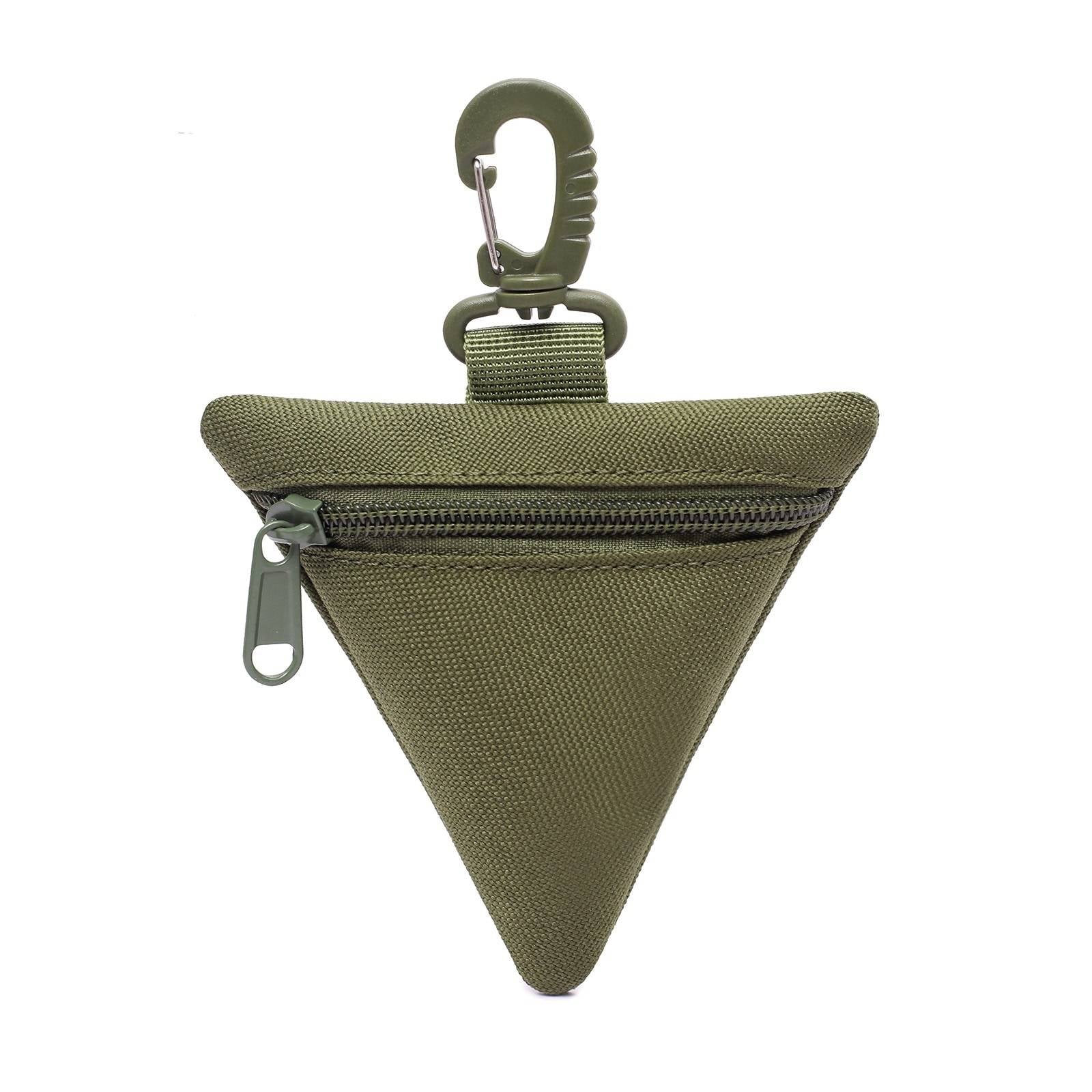 Tactical Wallet EDC Molle Pouch Portable Key Card Case Outdoor Sports Coin Purse Hunting Bag Zipper Pack Multifunctional Bag color: Green 