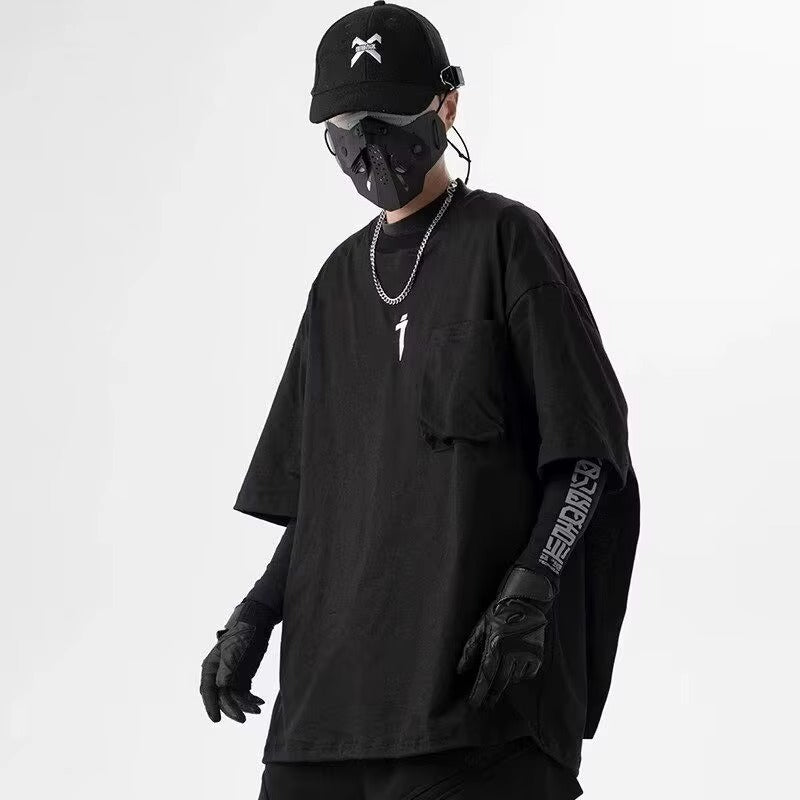 Tech Wear T-Shirt With Cape