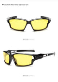 Techwear High Quality Yellow Lens Night Vision Glasses Men Polarized Sunglasses UV400 Driving Anti-glare Goggles Eyewear Oculos Frame Color: 1002 