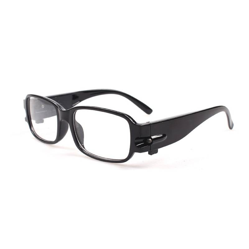 Techwear LED Light Reading Glasses Clear Occhiali Da Lettura Diopter Night Presbyopic Glasses 
