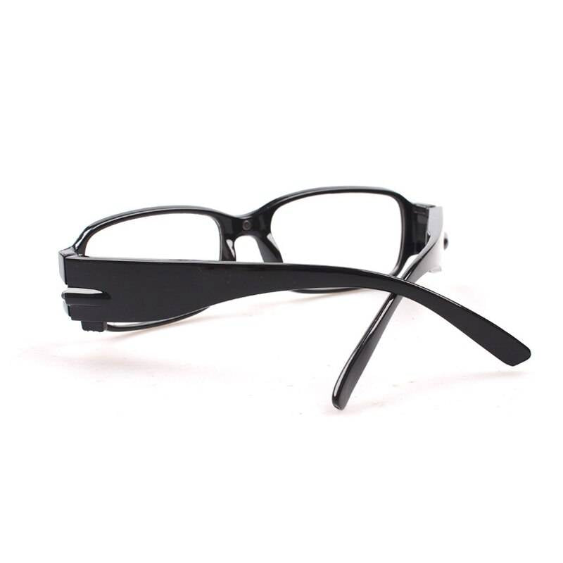 Techwear LED Light Reading Glasses Clear Occhiali Da Lettura Diopter Night Presbyopic Glasses 