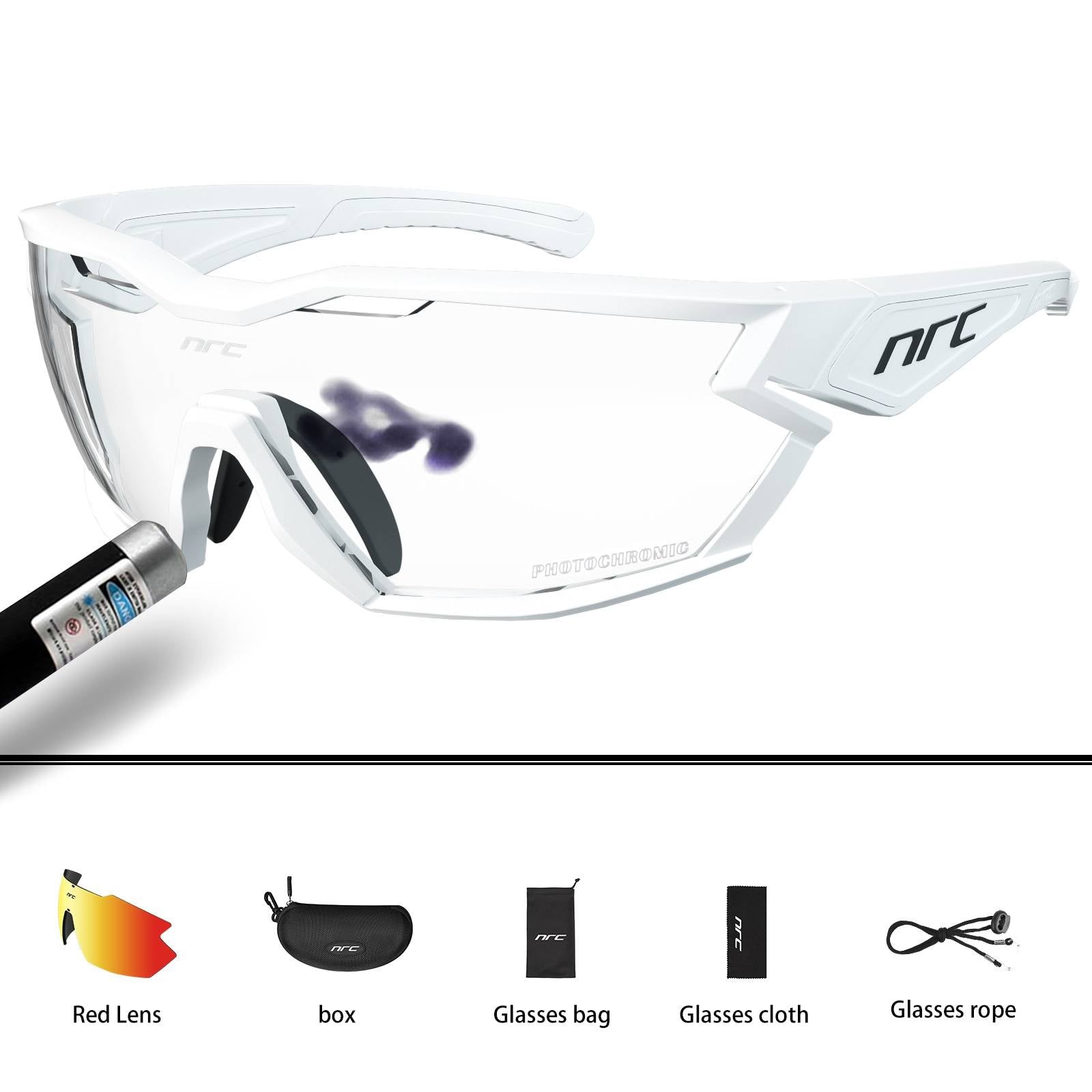 Techwear NRC P-Ride Photochromic Cycling Glasses man Mountain Bike Bicycle Sport Cycling Sunglasses MTB Cycling Eyewear woman color: 06 Lenses Color: Photochromic-2lens 