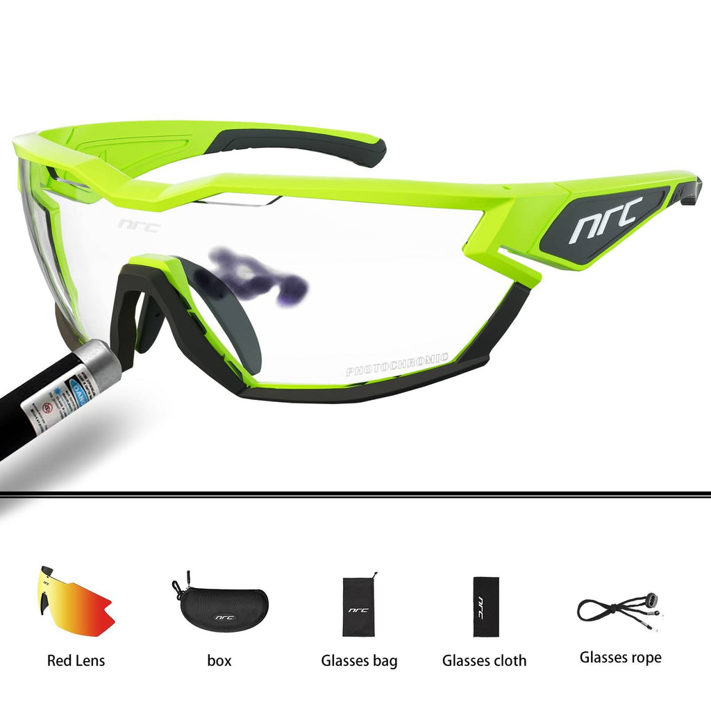 Techwear NRC P-Ride Photochromic Cycling Glasses man Mountain Bike Bicycle Sport Cycling Sunglasses MTB Cycling Eyewear woman color: 04 Lenses Color: Photochromic-2lens 