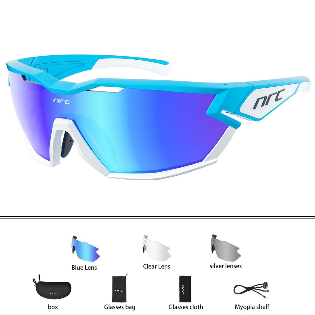 Techwear NRC P-Ride Photochromic Cycling Glasses man Mountain Bike Bicycle Sport Cycling Sunglasses MTB Cycling Eyewear woman color: 01 Lenses Color: Photochromic-2lens 