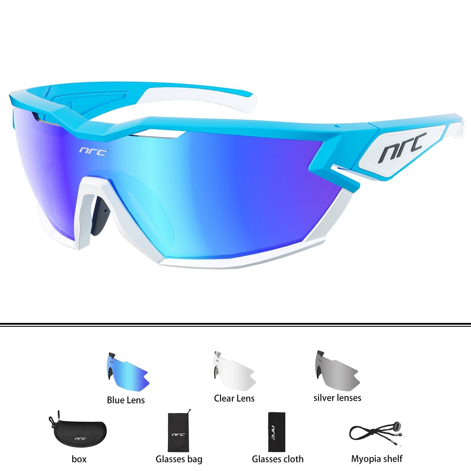 Techwear NRC P-Ride Photochromic Cycling Glasses man Mountain Bike Bicycle Sport Cycling Sunglasses MTB Cycling Eyewear woman color: 01 Lenses Color: Photochromic-2lens 